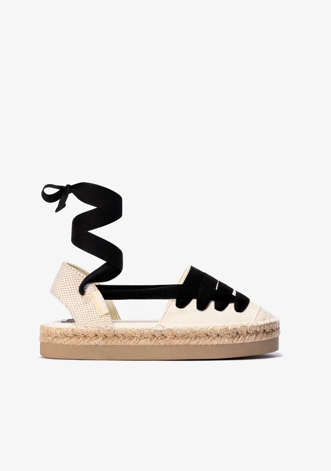 Conguitos Alpargatas De Niña Con Lazo Lona Beige B&W^ Alpargatas|Alpargatas