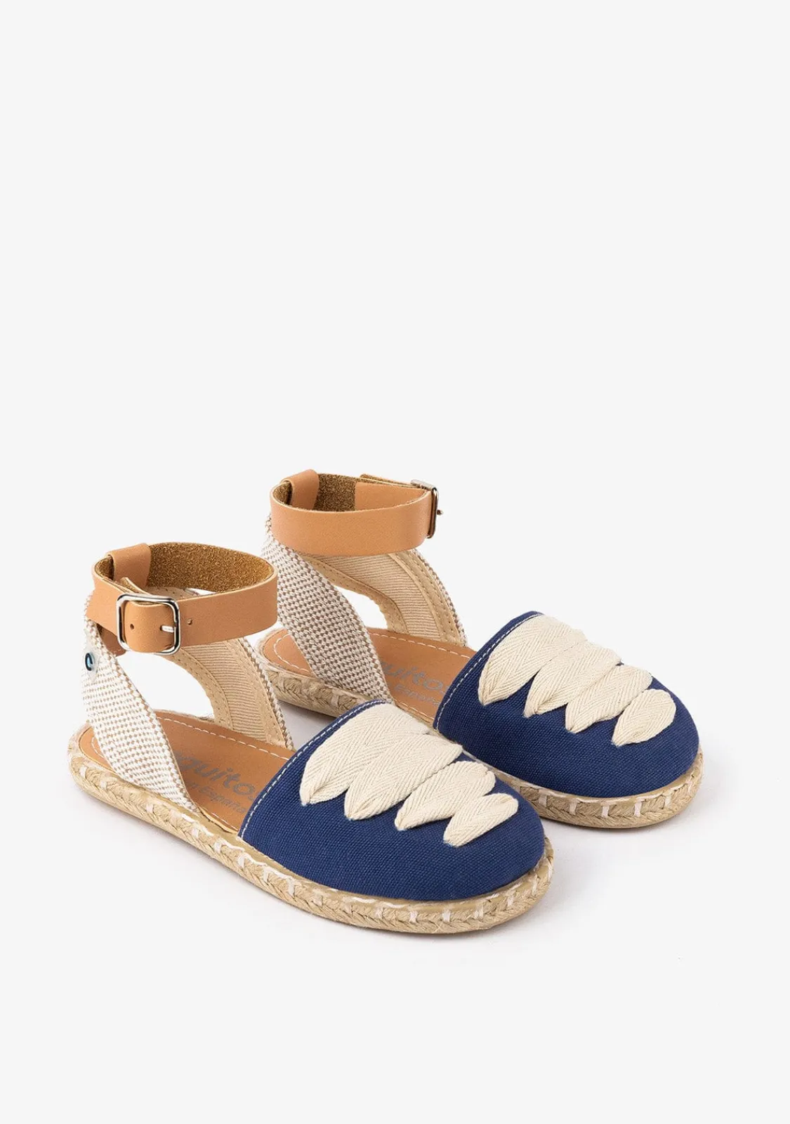Conguitos Alpargatas De Niña Cordones Azul^ Alpargatas