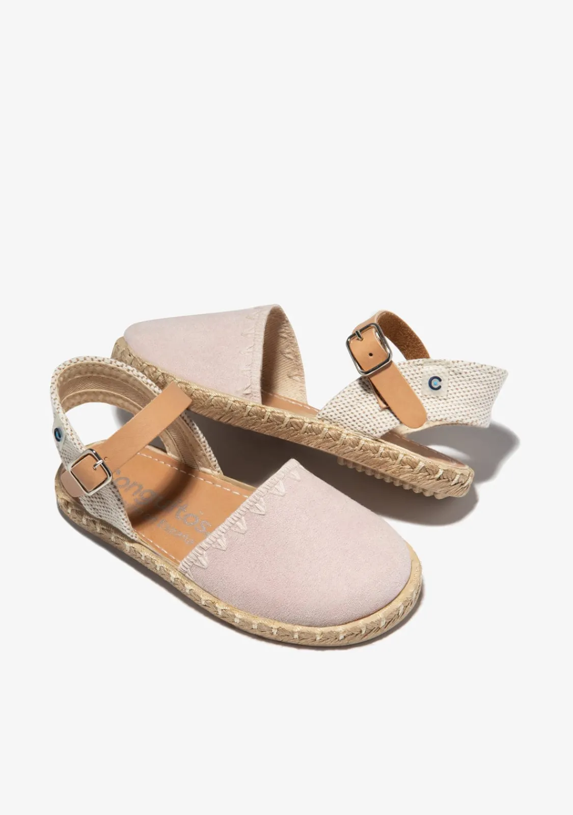 Conguitos Alpargatas Hebilla Bordado Rosa^ Alpargatas|Zapatos De Ceremonia