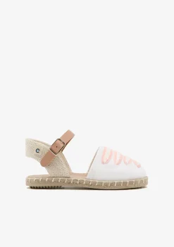 Conguitos Alpargatas Hebilla Tiras Blanco^ Alpargatas|Zapatos De Ceremonia