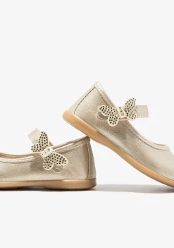 Conguitos Bailarinas De Bebé Mariposa Oro^ Bailarinas|Zapatos De Ceremonia