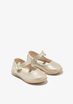Conguitos Bailarinas De Bebé Mariposa Oro^ Bailarinas|Zapatos De Ceremonia