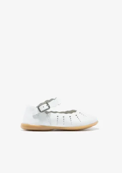 Conguitos Bailarinas De Bebé Ondas Hebilla Blanco^ Bailarinas|Zapatos De Ceremonia