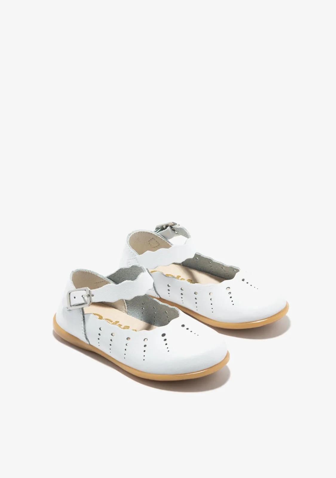 Conguitos Bailarinas De Bebé Ondas Hebilla Blanco^ Bailarinas|Zapatos De Ceremonia