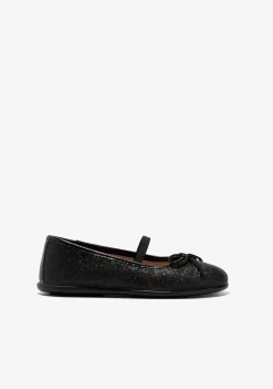 Conguitos Bailarinas De Niña Glitter Negro B&W^ Zapatos|Zapatos De Ceremonia
