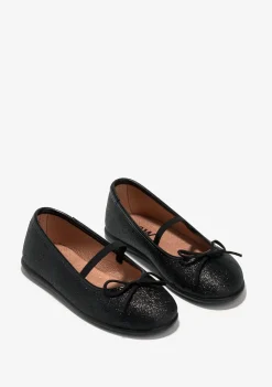 Conguitos Bailarinas De Niña Glitter Negro B&W^ Zapatos|Zapatos De Ceremonia