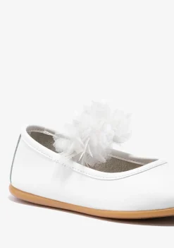 Conguitos Bailarinas De Niña Tul Napa Blanco B&W^ Zapatos|Zapatos De Ceremonia
