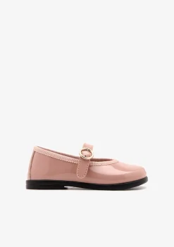 Conguitos Bailarinas Efecto Charol Hebilla Rosa^ Bailarinas|Zapatos De Ceremonia