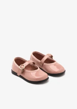 Conguitos Bailarinas Efecto Charol Hebilla Rosa^ Bailarinas|Zapatos De Ceremonia
