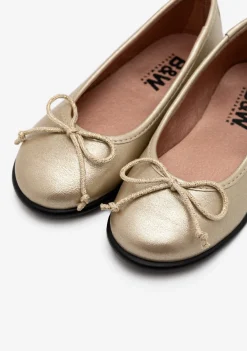 Conguitos Bailarinas Metalizadas Dorado B&W^ Zapatos|Zapatos De Ceremonia