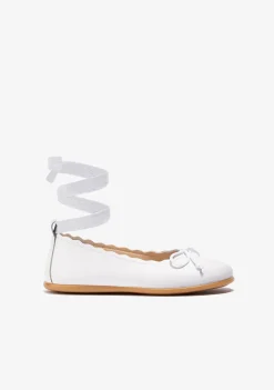 Conguitos Bailarinas Ondas Tira Blanco^ Zapatos|Zapatos De Ceremonia