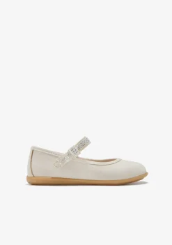 Conguitos Bailarinas Strass Blanco Roto^ Zapatos De Ceremonia|Bailarinas