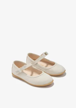 Conguitos Bailarinas Strass Blanco Roto^ Zapatos De Ceremonia|Bailarinas