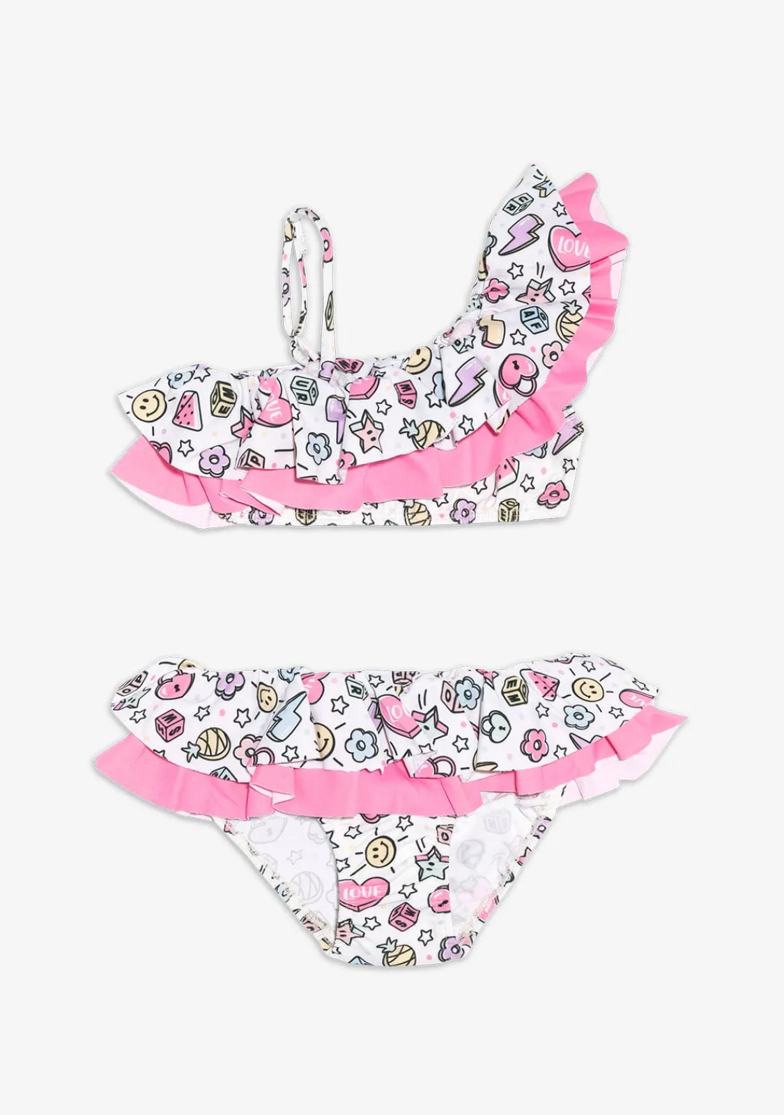 Conguitos Bikini Estampado De Cuentas Blanco De Niña^ Baño