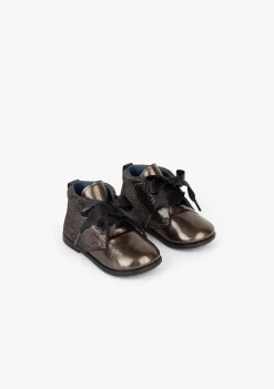 Conguitos Bota De Bebé Charol Fantasía Titanio^ Botas|Botas