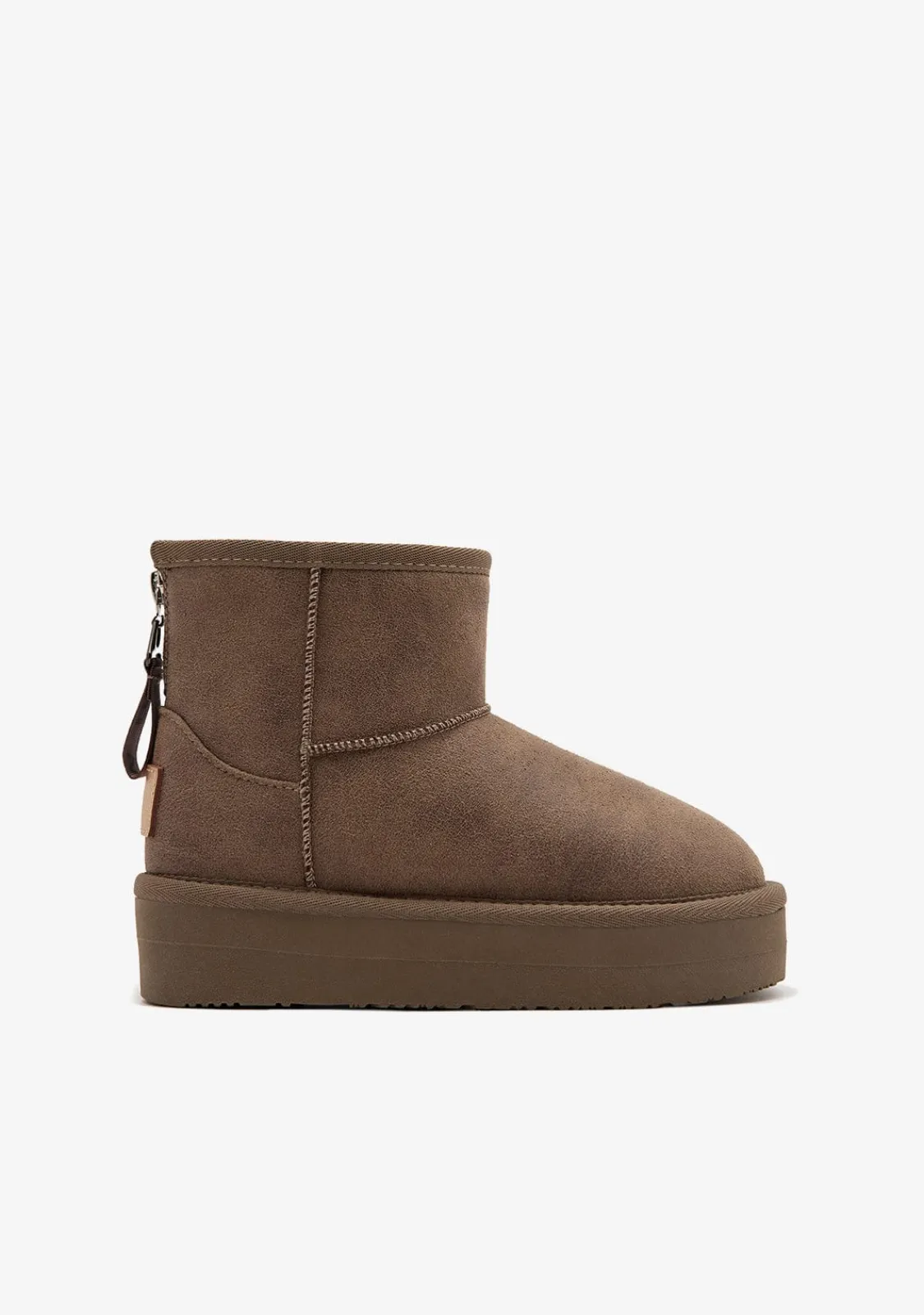 Conguitos Botas Australianas Cremallera Taupe B&W^ Botas Australianas|Botas Australianas