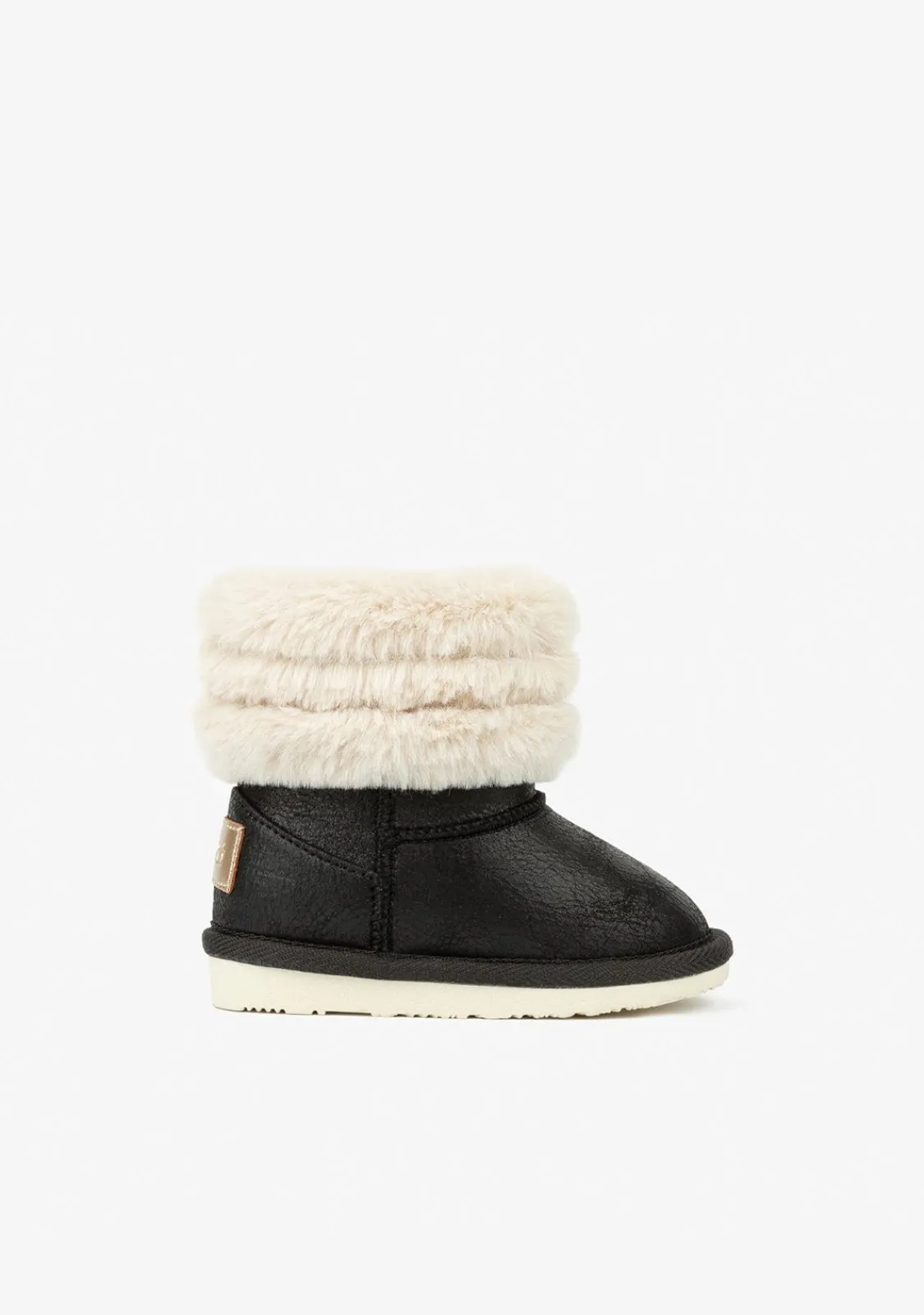 Conguitos Botas Australianas De Bebé Aviador Pelo Negro^ Botas Australianas|Botas