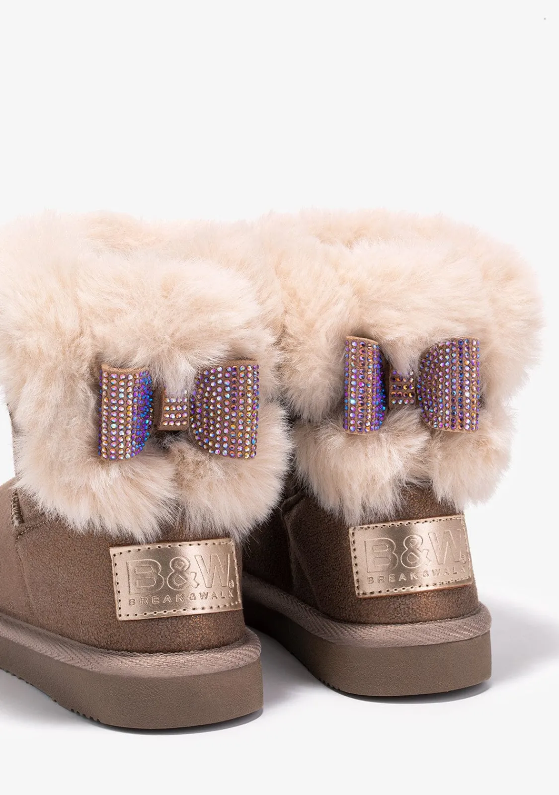 Conguitos Botas Australianas De Niña Strass Bronce B&W^ Botas Australianas|Botas Australianas