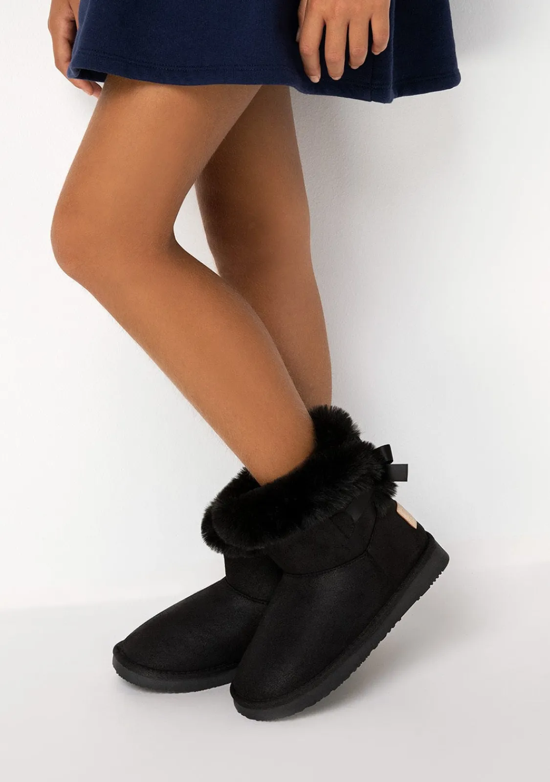 Conguitos Botas Australianas Lazo Pelo Water Repellent Negro B&W^ Botas Australianas|Botas Australianas