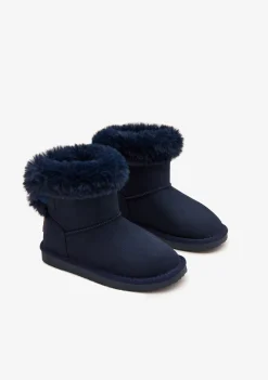 Conguitos Botas Australianas Lazo Pelo Water Repellent Marino B&W^ Botas Australianas|Botas Australianas