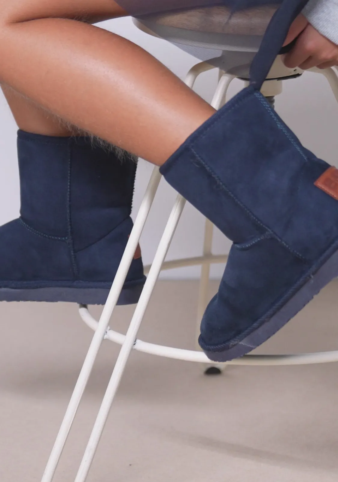 Conguitos Botas Australianas Logo Water Repellent Marino B&W^ Botas Australianas|Botas Australianas