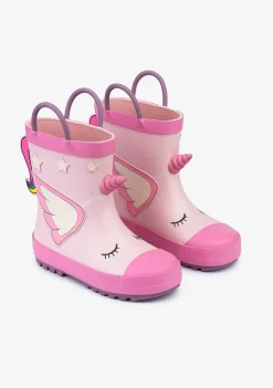 Conguitos Botas De Agua Unicornio Goma Rosa Claro^ Botas De Agua|Botas De Agua