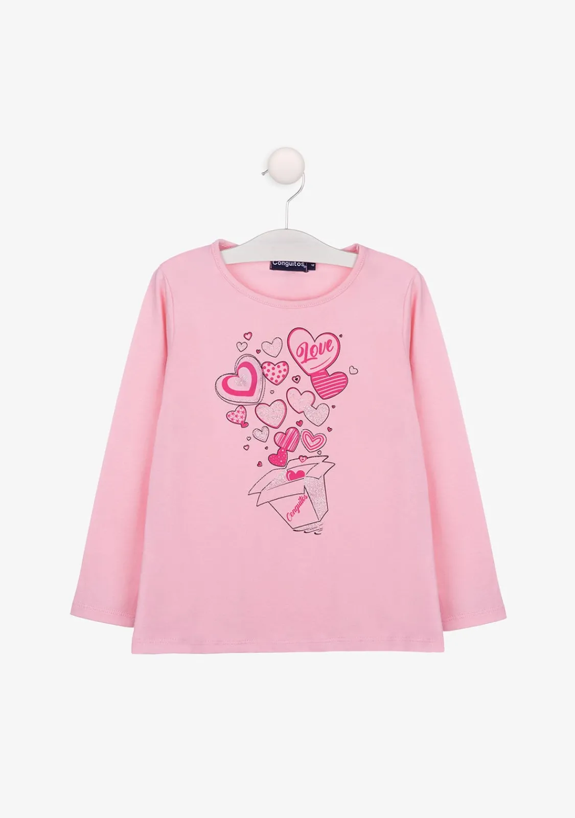 Conguitos Camiseta De Niña Con Luz Caja Rosa^ Camisetas|Camisetas Manga Larga