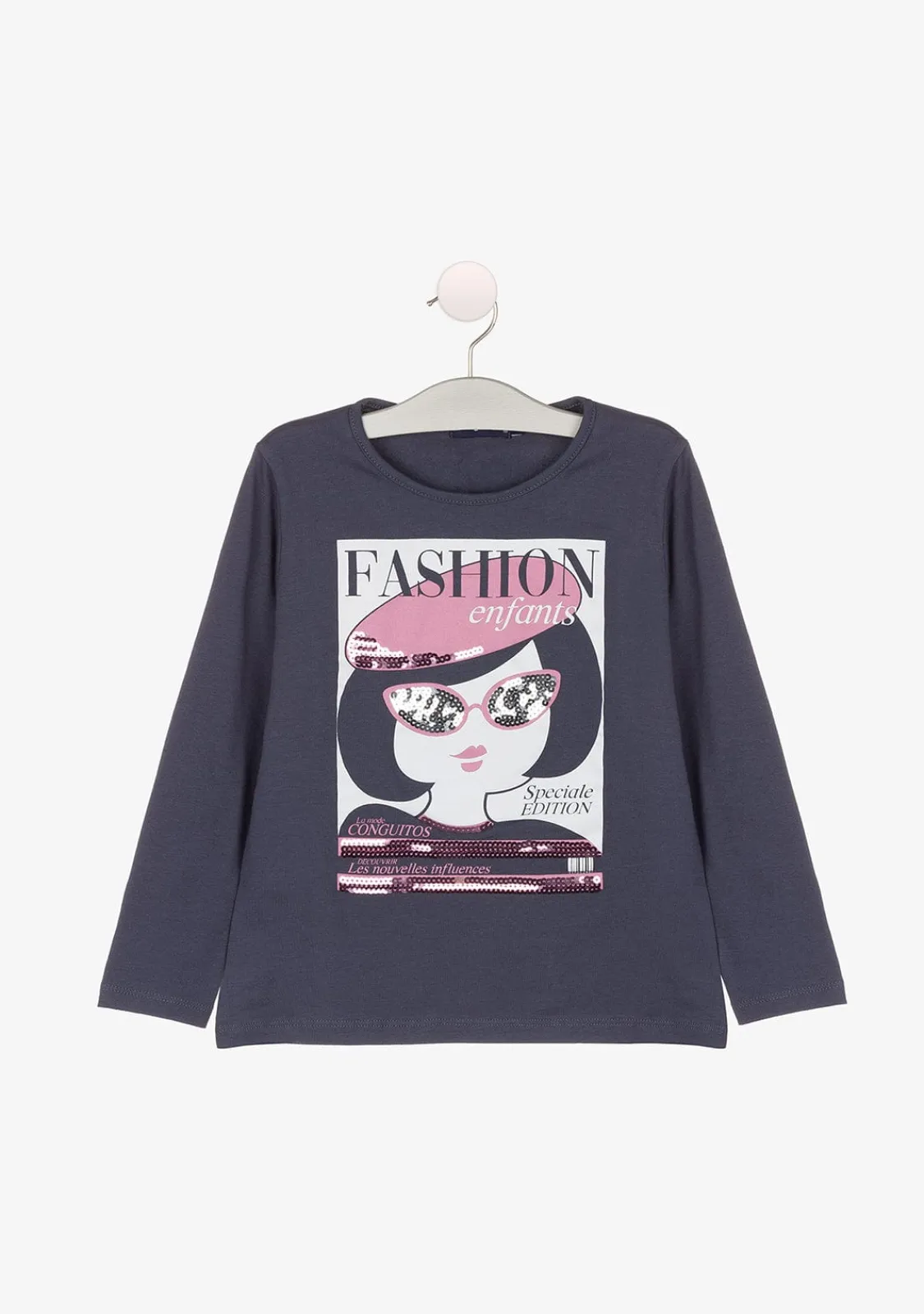 Conguitos Camiseta De Niña Fashion Marengo^ Camisetas|Camisetas Manga Larga