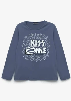 Conguitos Camiseta De Niña Kiss Gris Antracita^ Camisetas|Camisetas Manga Larga