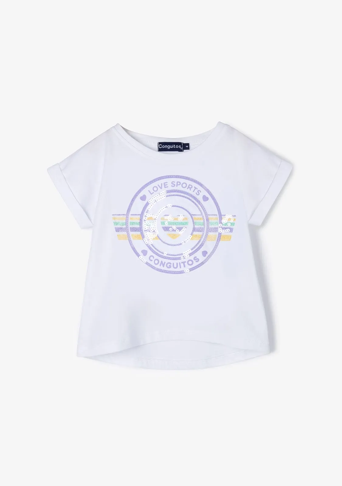 Conguitos Camiseta De Niña Love Sports Lentejuelas^ Camisetas