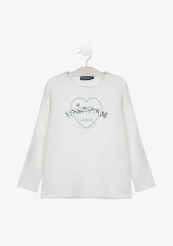 Conguitos Camiseta De Niña Unicorn Love Blanca^ Camisetas|Camisetas Manga Larga