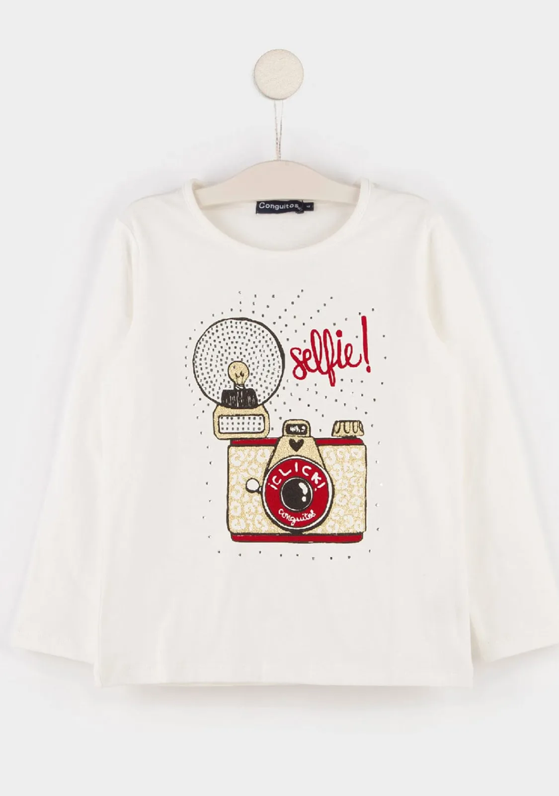 Conguitos Camiseta Niña Algodón Cámara^ Camisetas|Camisetas Manga Larga