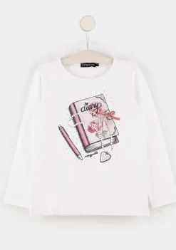 Conguitos Camiseta Niña Blanca Diario^ Camisetas|Camisetas Manga Larga