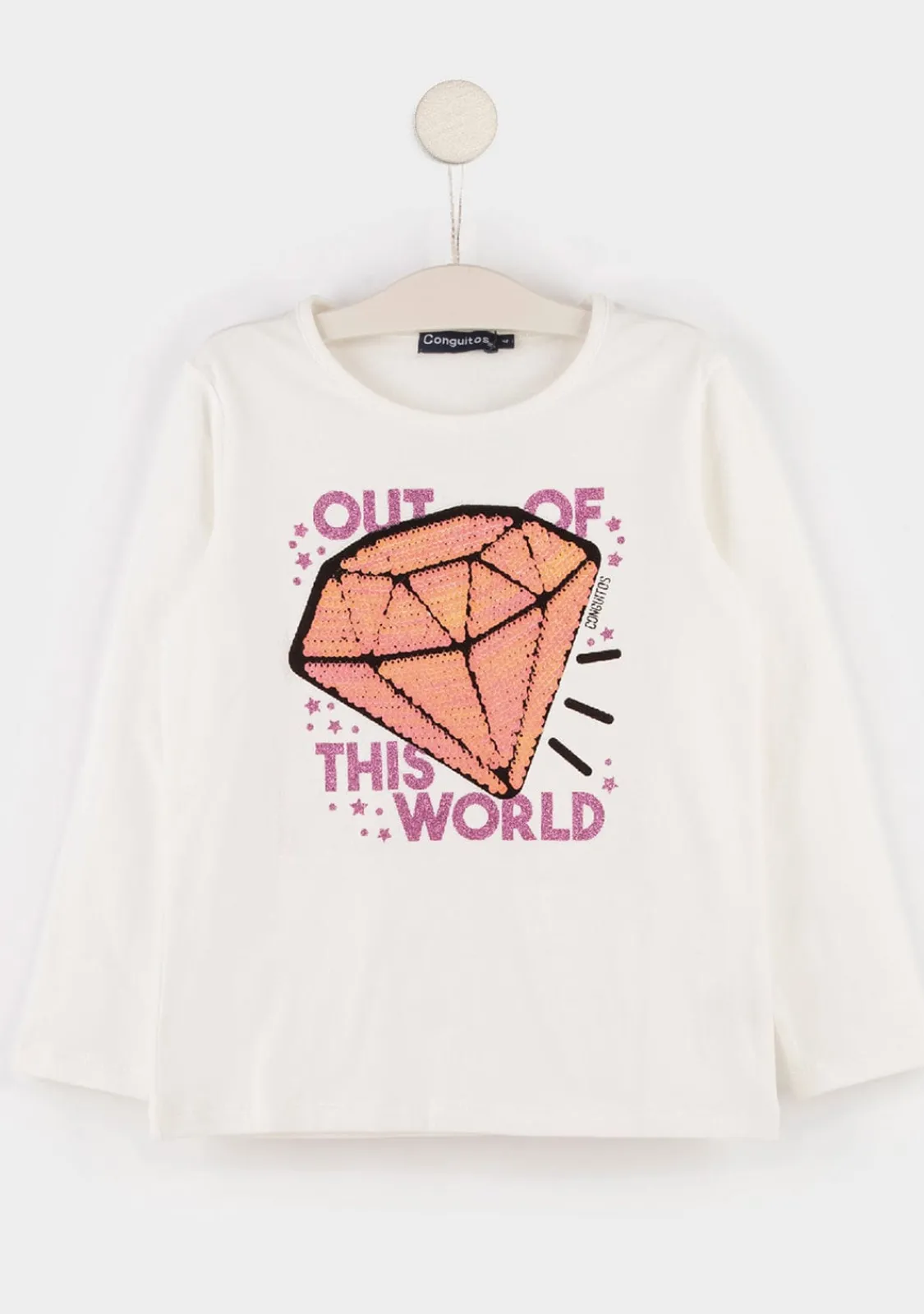 Conguitos Camiseta Niña Diamante Lentejuelas Reversibles^ Camisetas|Camisetas Manga Larga