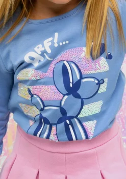 Conguitos Camiseta Niña Dog Balloon Azul^ Camisetas|Camisetas Manga Larga