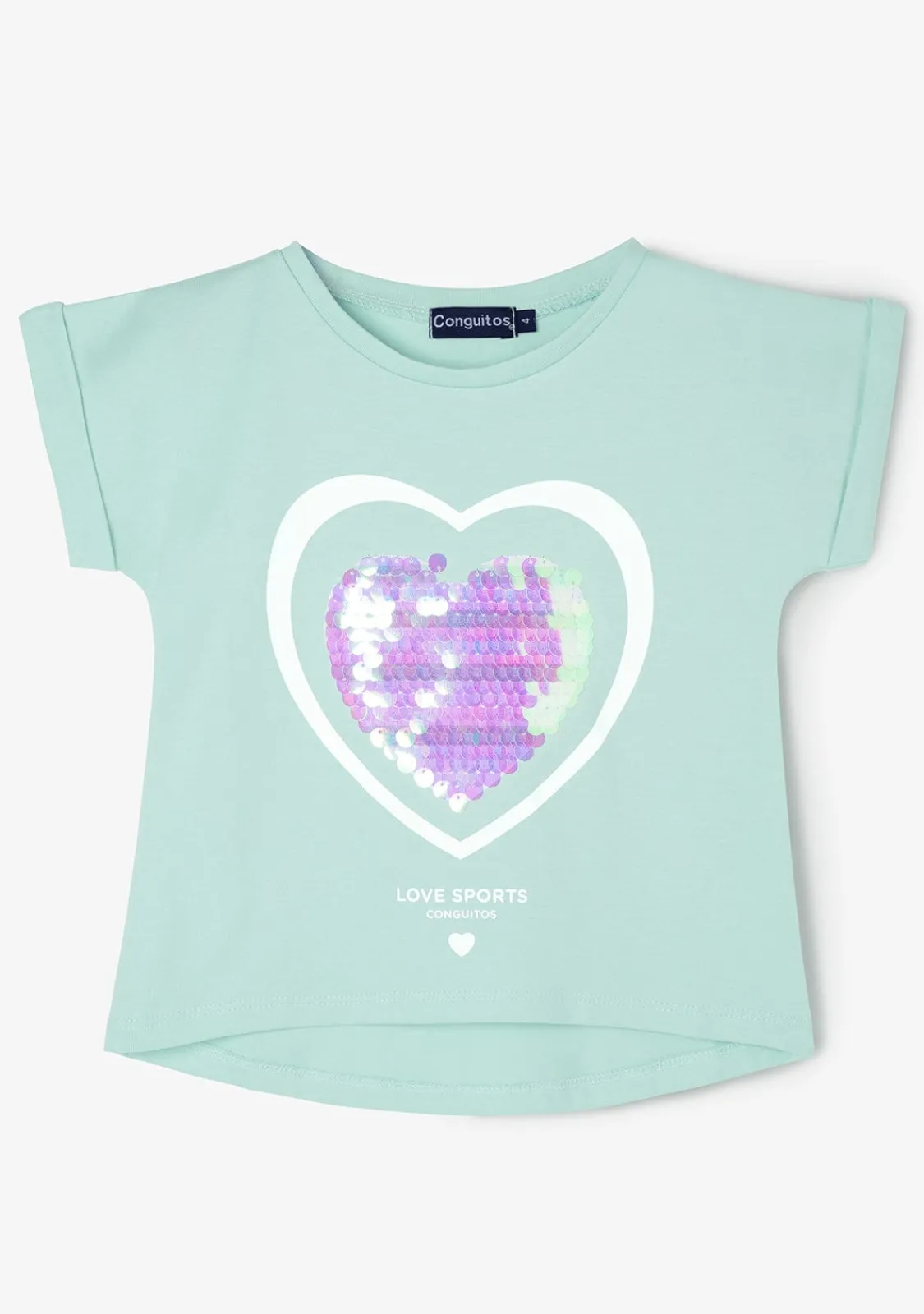 Conguitos Conjunto De Niña Corazón Menta^ Shorts|Camisetas