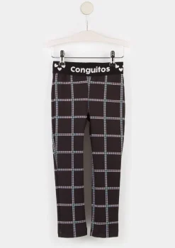Conguitos Leggins De Niña Cuadros Negro^ Pantalones Y Leggins