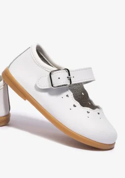 Conguitos Merceditas De Bebé Hebilla Blanco^ Bailarinas|Zapatos De Ceremonia