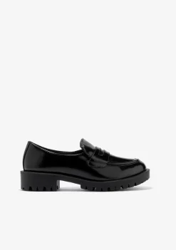 Conguitos Mocasines De Niña Negro B&W^ Zapatos|Colegiales