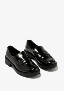 Conguitos Mocasines De Niña Negro B&W^ Zapatos|Colegiales