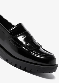 Conguitos Mocasines De Niña Tiras Negro B&W^ Zapatos|Colegiales