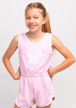 Conguitos Mono Liso Felpa Ribete Rosa Niña^ Vestidos De Verano|Vestidos