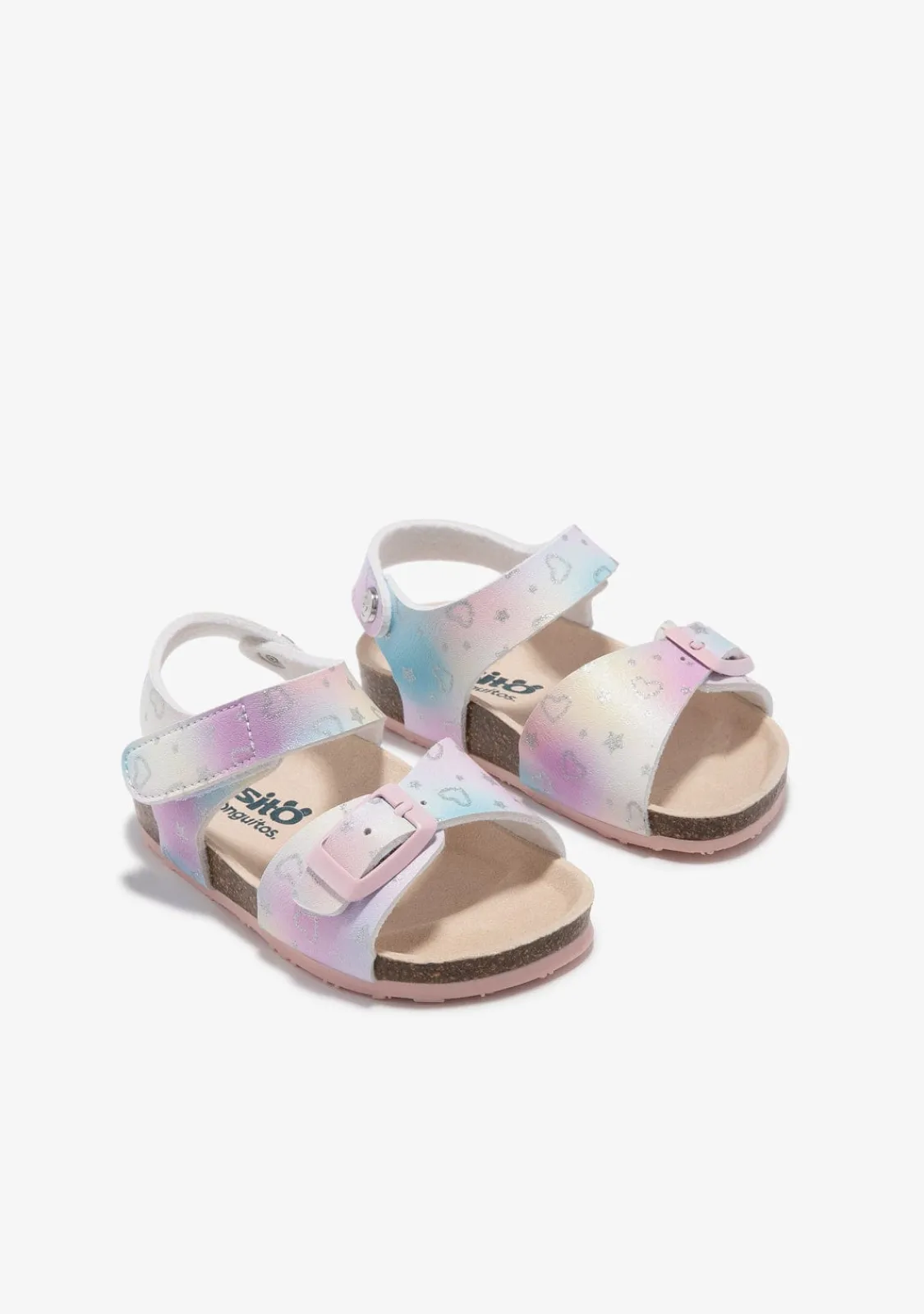Conguitos Sandalias Bebé Corazones Estrellas Multicolor^ Sandalias|Sandalias Bio