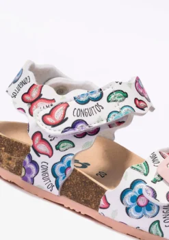 Conguitos Sandalias De Bebé Bio Flores Blanco^ Sandalias|Sandalias Bio