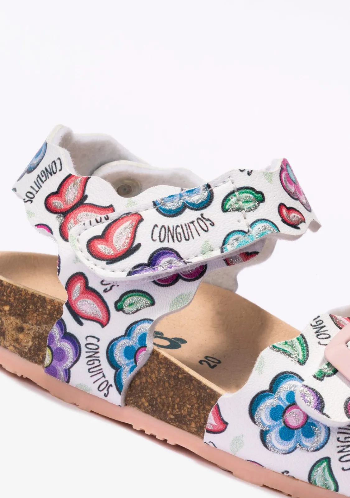 Conguitos Sandalias De Bebé Bio Flores Blanco^ Sandalias|Sandalias Bio