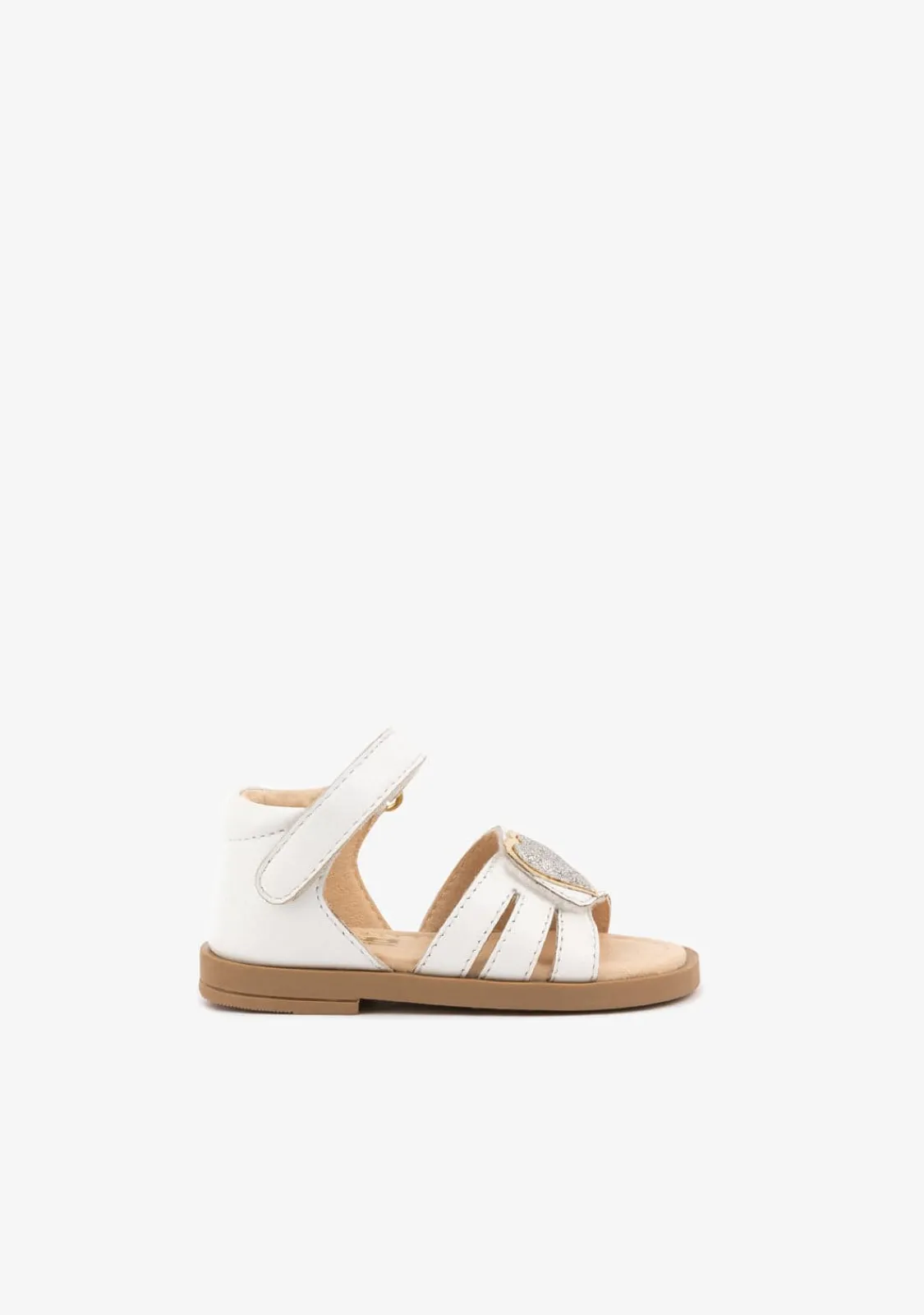 Conguitos Sandalias De Bebé Corazón Napa Blanco^ Sandalias|Sandalias