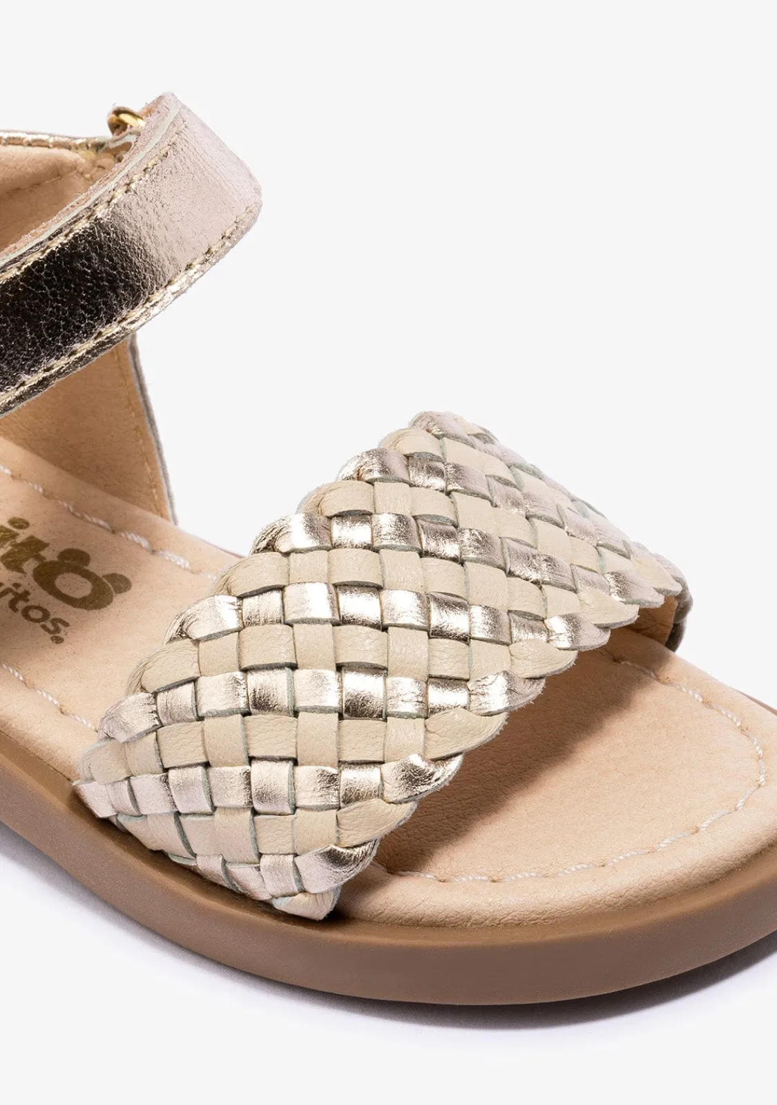 Conguitos Sandalias De Bebé Napa Oro Beige^ Sandalias|Zapatos De Ceremonia