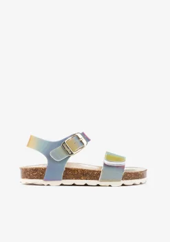 Conguitos Sandalias De Niña Bio Iridiscente Multicolor^ Sandalias Bio|Sandalias