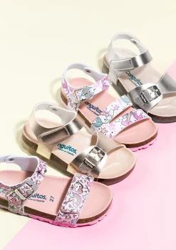 Conguitos Sandalias De Niña Bio Metalizado Platino^ Sandalias Bio|Sandalias