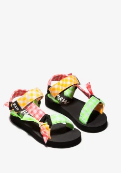 Conguitos Sandalias De Niña Cuadros Vichy Multicolor B&W^ Sandalias|Sandalias